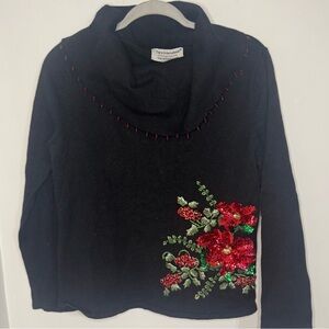VINTAGE Tiara International Christmas Collection Cardigan Sweater Size Large T15